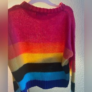 Vibrant colorful rainbow sweater!